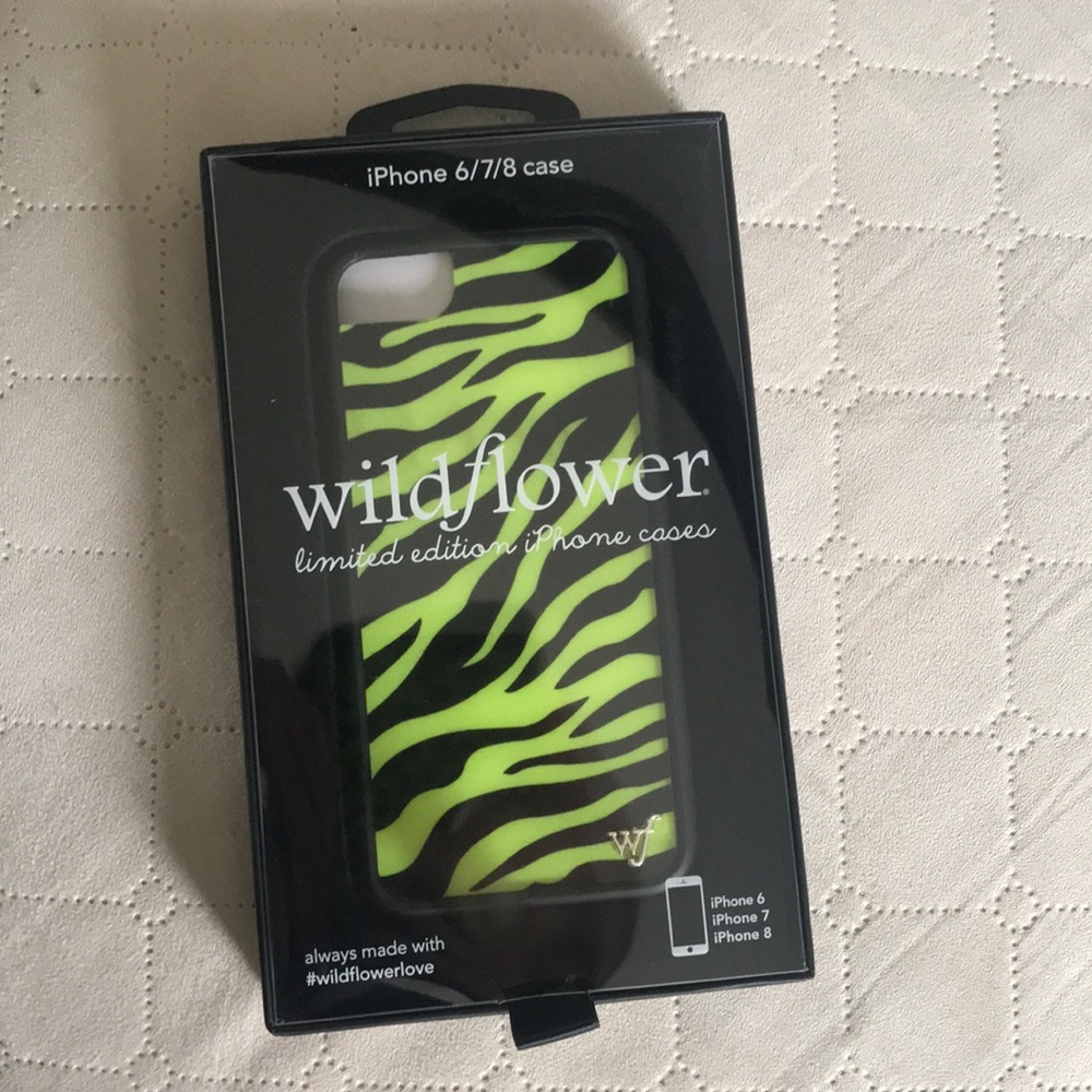 Neon zebra Wildflower iphone 7 case